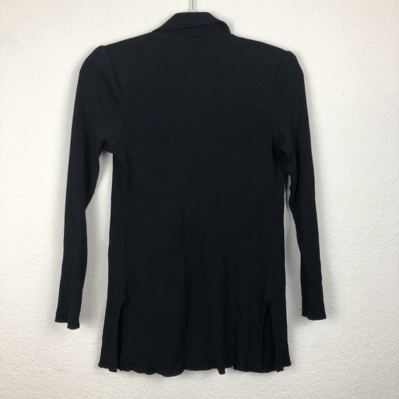 Exclusively Misook Petite womens Cardigan size XS Black Open - Picture 4 of 4
